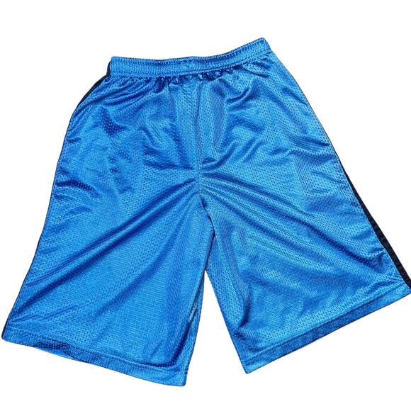 Vintage Nike Retro boys retro mesh basketball shorts blue white stripe XL 18-20 - Picture 3 of 5